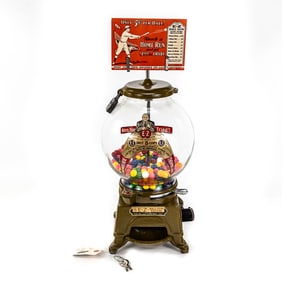Ad-Lee E-Z Gumball Machine W Baseball Card