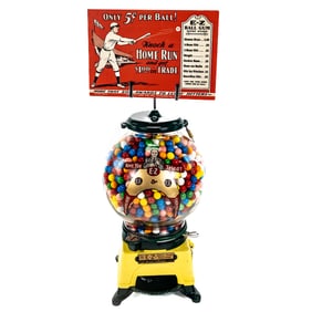 Ad-Lee E-Z Gumball Machine W Baseball Card