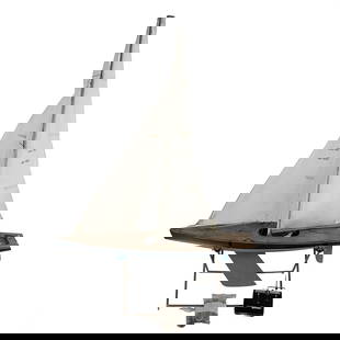 Radio Control Model 50" Sailboat & Transmitter: Due to the size/weight/fragility of this item, it will require a pick up or customer-arranged 3rd-party shipping. We will connect you with reputable transport companies after the auction. Electric RC