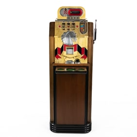 Mills 5 Cent Horse Head Slot Machine w/Stand