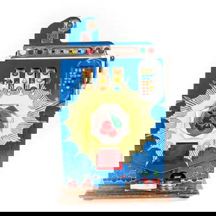 1930s Mills Bursting Cherry 5C Nickel Slot Machine: Due to the size/weight/fragility of this item, it will require a pick up or customer-arranged 3rd-party shipping. We will connect you with reputable transport companies after the auction. 1930s Mills