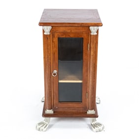 Glass Door Wood Slot Machine Stand