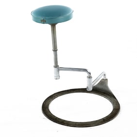 Vintage Swivel Barber Seat Emil J. Paidar Chicago