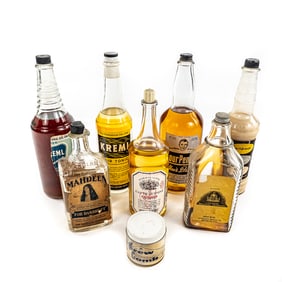 Collection of (8) Antique Bathroom Elixir Bottles