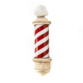 Early Theo Kochs Wall Mount Barber Pole