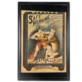 Warner's Safe Nervine Pills Advertising Poster