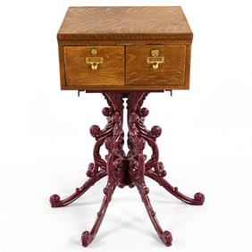 Slot Machine Stand w/Cast Iron Base