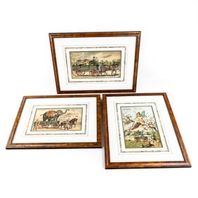 (3) Moline Wagon Company Framed Advertising Signs