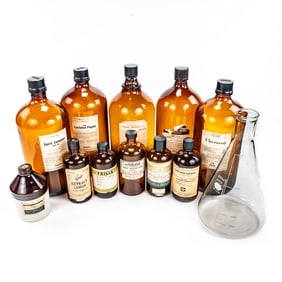 Collection of (12) Assorted Pharmacy Bottles