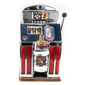 1940s Jennings Club Chief 5C One Arm Bandit Slot