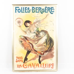Framed 1897 Folies Bergere La Cavalieri PAL Poster