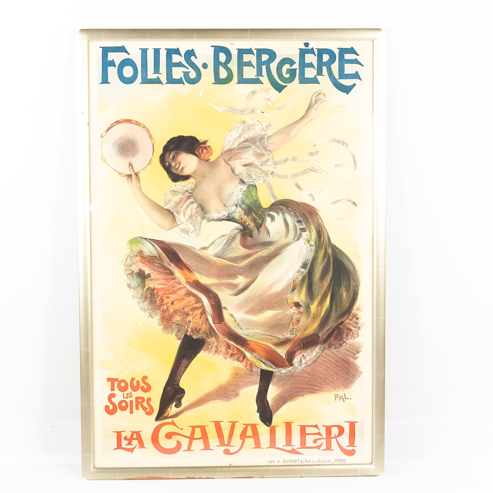 Framed 1897 Folies Bergere La Cavalieri PAL Poster (1 of 7)