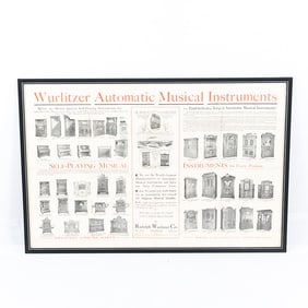 Wurlitzer Automatic Music Framed Poster