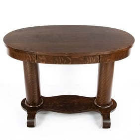 Oval Library Table Circa 1900-1920