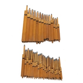 (38) Assorted Antique Wooden Organ Pipes Chimes