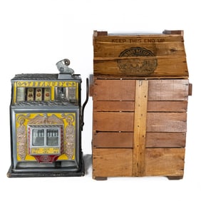 1930s Watling Treasury 5c Slot w/Original Crate