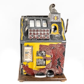 Mills 5 Cent Lions Front Slot Machine - Circa 1931