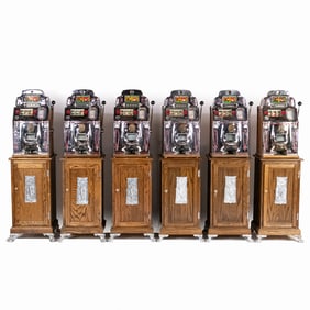 6 Jennings 1,5,10,25,50c,$1 Standard Chief Slots