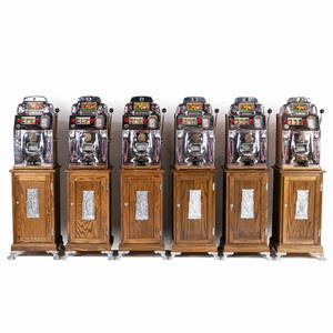 6 Jennings 1,5,10,25,50c,$1 Standard Chief Slots