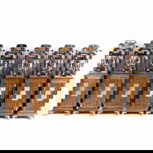 6 Jennings 1,5,10,25,50c,$1 Standard Chief Slots: Due to the size/weight/fragility of these items, it will require a pick up or customer-arranged 3rd-party shipping. We will connect you with reputable transport companies after the auction. All origin
