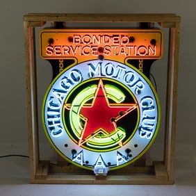 Chicago Motor Club Neon Sign - Porcelain