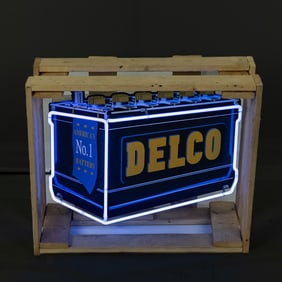 Delco Battery Neon Sign
