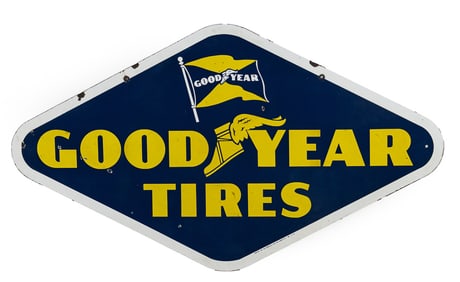 Goodyear Tires Diamond Shaped Advertising DSP Sign