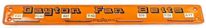 Vintage Dayton Fan Belt Advertising Display Rack