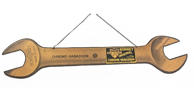 Original Bonney Chrome-Vanadium Advertising Sign