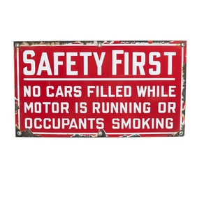 Porcelain VeriBrite 'Safety First' Chicago Sign