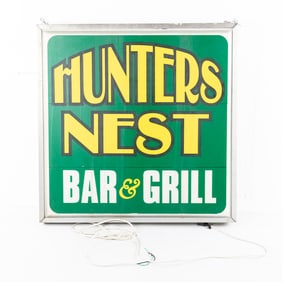 Hunter's Nest Bar & Grill Advertising Sign