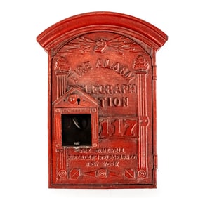 Gamewell Cast Iron Fire Fighter Alarm Call Box