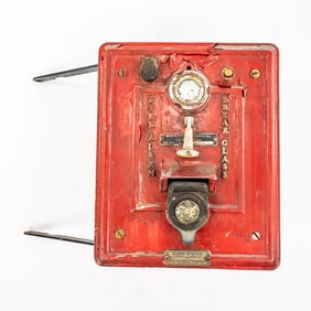 Vtg. Autocall Fire Alarm Break Glass Pull Station