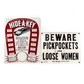 Beware of Pick Pockets & Loose Women & Hide a Key