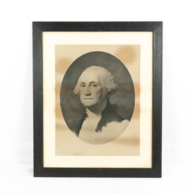Framed Lithograph of George Washington 1893