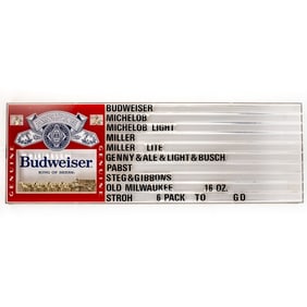 1970s Budweiser King of Beers Clydesdale Menu
