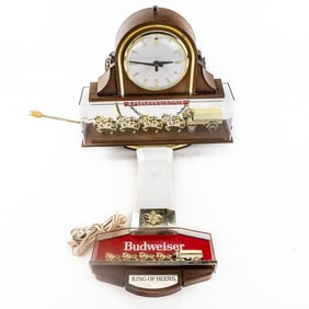 (2) Budweiser Clydesdale Lighted Advertising Signs