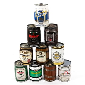 Collection of (10) Vintage Mini 5 Liter Beer Kegs