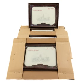 (4) Framed Christian Brothers Advertising Mirrors