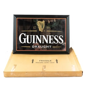 Framed Guinness Draught Advertising Mirror