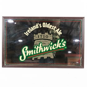Large Framed Smithwick's Ale Advertising Mirror
