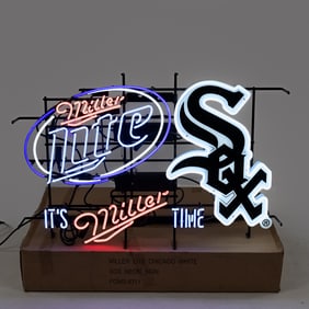 Its Miller Time White Sox Neon Advertising Sign