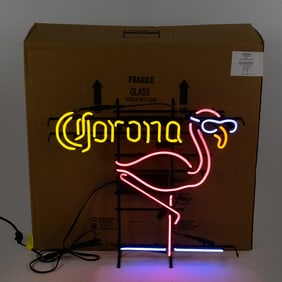 Corona Beer Flamingo Neon Advertising Sign