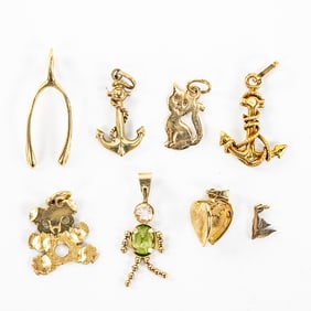 Collection of Assorted 14k Charm Pendants
