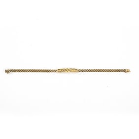 7" Ladies 14k Gold Mesh Filigree Bracelet