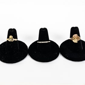 Collection of 10k & 14k GOLD Ladies Rings