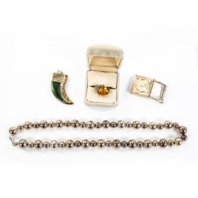 JFCM Sterling & 18k Belt Buckle & More Sterling
