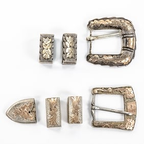 A. Fonseca & Unsigned Sterling Silver Belt Buckles