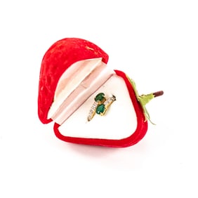 14k Emerald w Diamond Accents Cocktail Ring