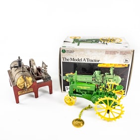Weeden Toy Steam Engine & Model A  Deer Tractor
